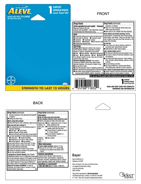 AleveCaplets 포장