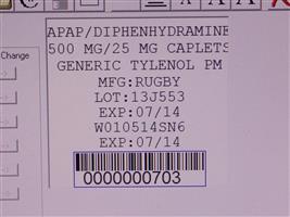 Acetaminophen and Diphenhydramine HCl 포장