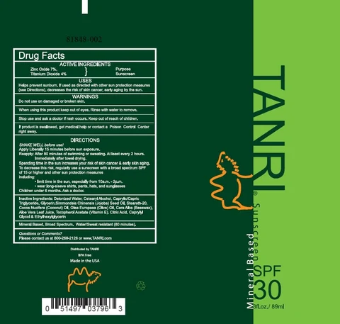 Tanri SPF30 Mineral Sunscreen