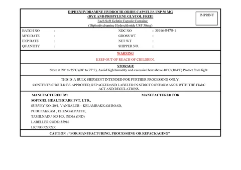 DIPHENHYDRAMINE HYDROCHLORIDE 포장