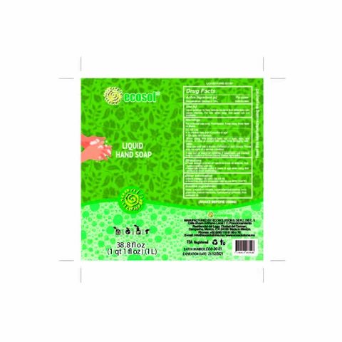 Liquid hand soup ecosol packaging