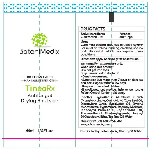 Botanimedix TineaRX Antifungal Drying Emulsion 포장