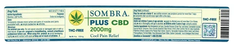 SOMBRA PLUS CBD 2000MG COOL THERAPY 포장