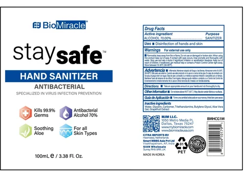 BioMiracle staysafe HAND SANITIZER 포장