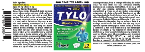Tylo Migraine (Acetaminophen) 포장