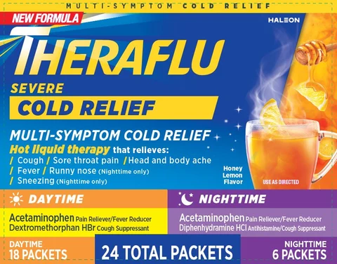 TherafluSevere Cold Relief Combo Pack packaging