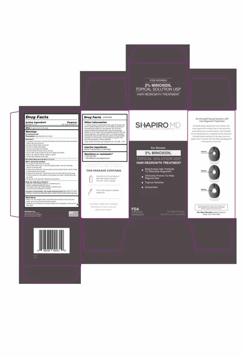 Shapriero 2% Hair Regrowth Treatment for Women 포장
