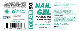 Clear 50 Nail Gel packaging