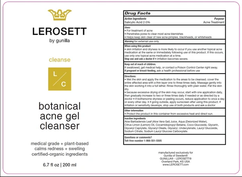 LEROSETT Botanical Acne Cleanser packaging