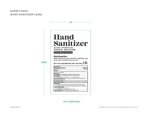 Hand Sanitizer packaging