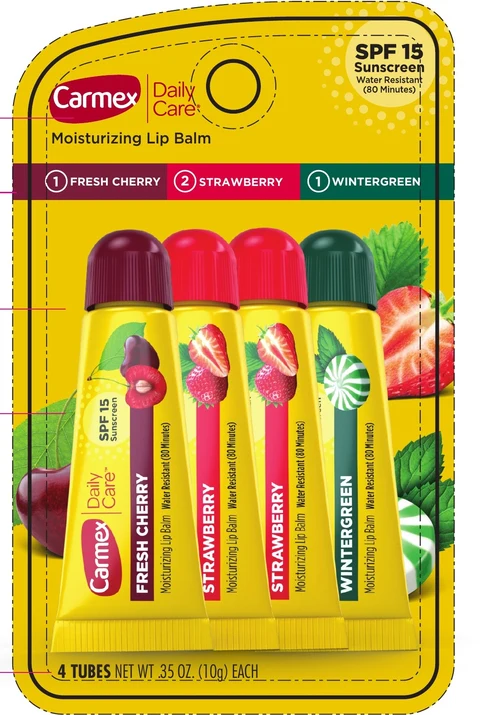 Carmex Daily Care Moisturizing Lip Balm SPF 15 Assorted 포장