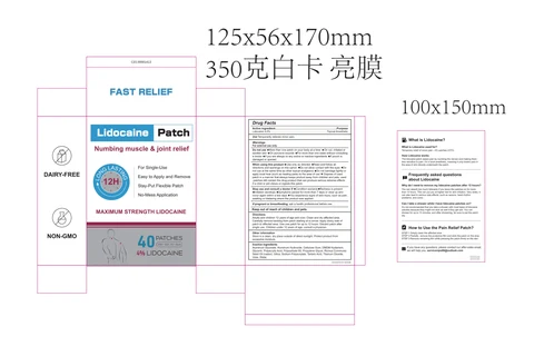 4% Lidocaine Patches 포장
