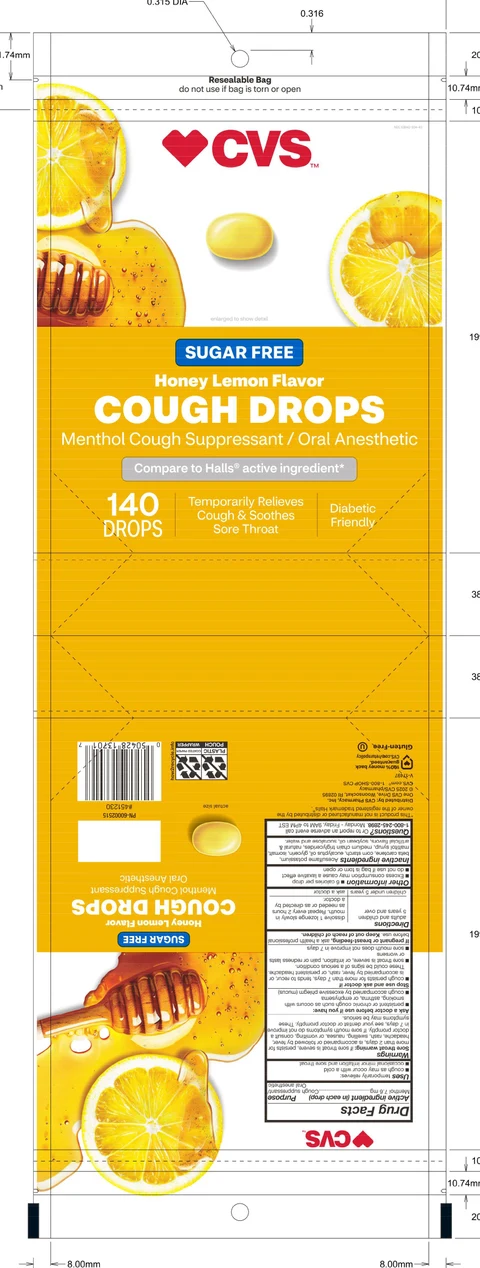 CVS SF Honey Lemon Cough Drops 포장
