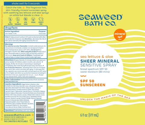 SEAWEED BATH CO. Sheer Mineral Sensitive SPF-50 포장