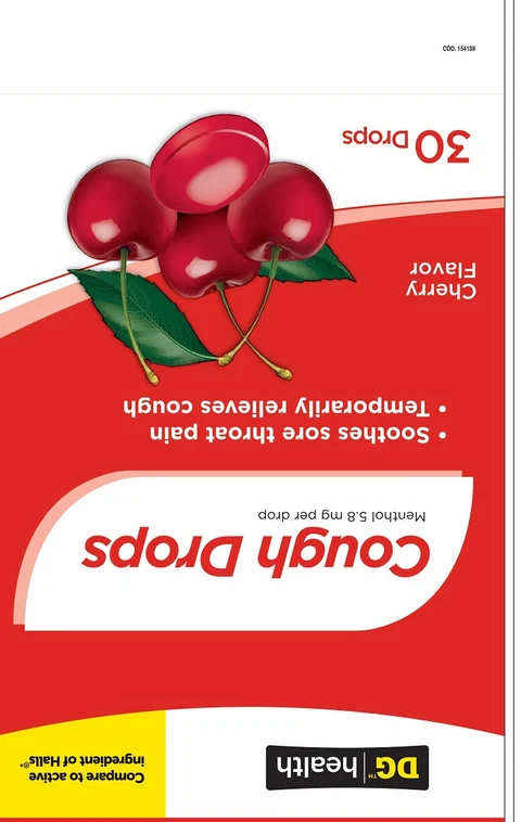 Cough Drops Dollar General Cherry 30ct 포장