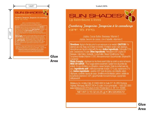 SUN SHADES15 Lip Balm Cranberry Tangerine 포장