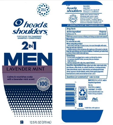 Head and Shoulders MEN Advanced Series Lavender Mint 2in1 packaging