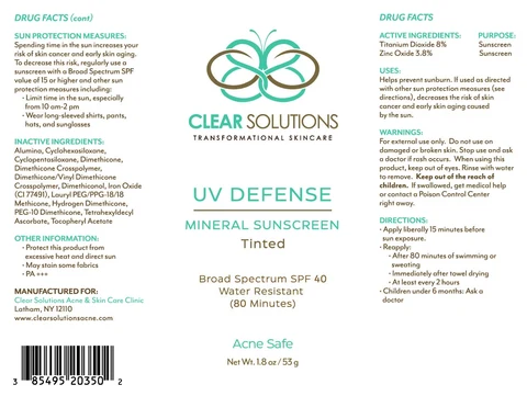 UV Defense Mineral Sunscreen Tinted 포장