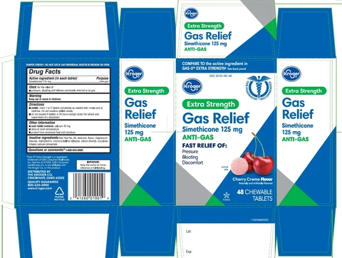 Kroger Extra StrengthGas Relief 포장