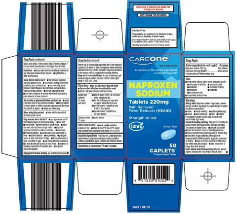 CareOne Naproxen Sodium 포장
