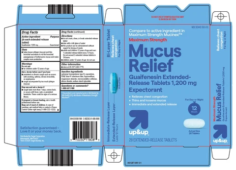 UP AND UP MUCUS RELIEF 포장
