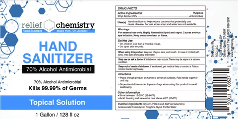 Relief C Hand Sanitizer Unscented for Professionals (1 gal) 포장