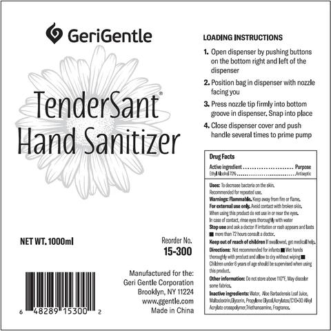 TenderSant Hand Sanitizer packaging
