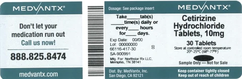 CETIRIZINE HYDROCHLORIDE 포장