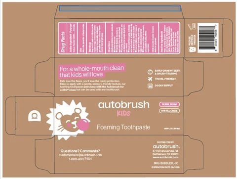 AutoBrush kids bubblegum 포장