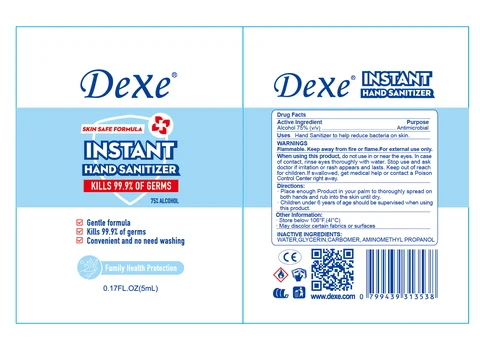 Instant Hand Sanitizer packaging