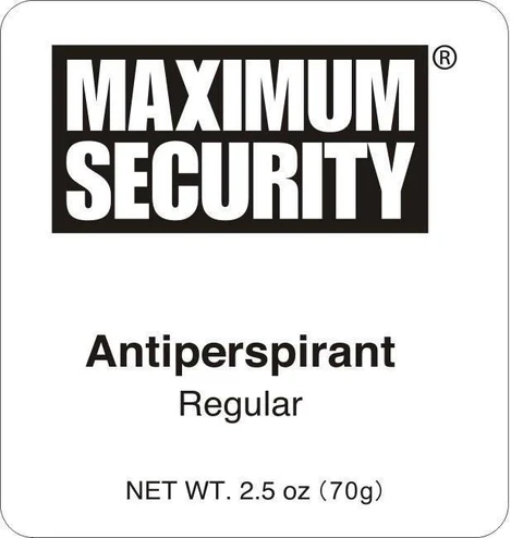 AntiperspirantMaximum Security 포장