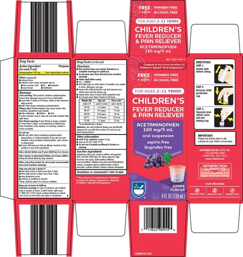 childrens fever reducer and pain reliever packaging