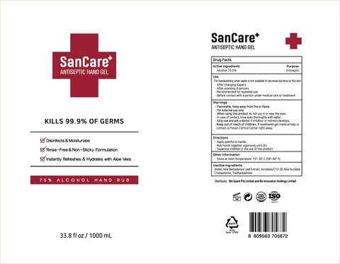 SanCare Antiseptic Hand Gel 포장
