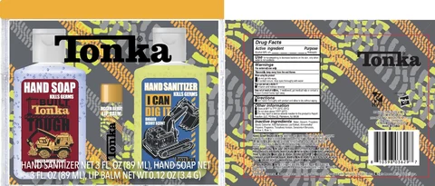 Tonka Digger Berry Hand Sanitizer packaging