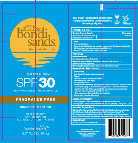 Bondi Sands Fragrance Free SPF 30 Sunscreen 포장