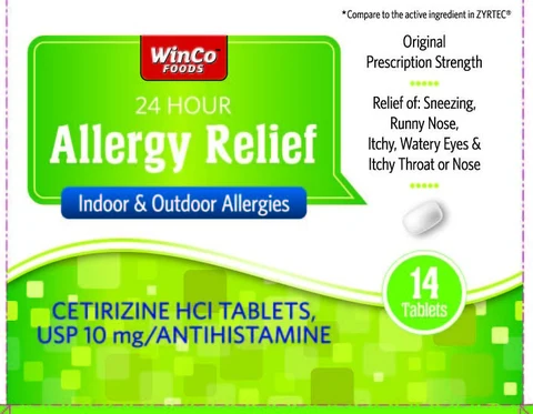 Cetirizine Hydrochloride 포장