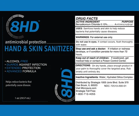 8HD Hand and Skin Sanitizer 포장