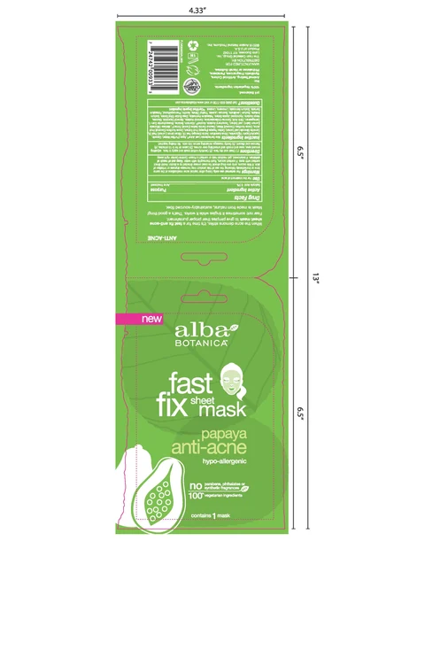 AL00933 Alba Botanica Fast Fix Papaya Anti Acne Sheet Mask 포장