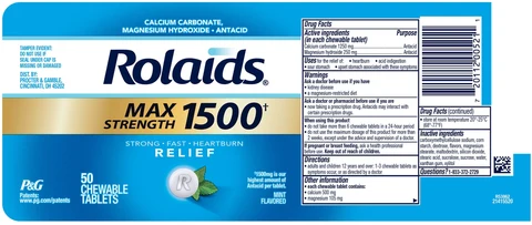 RolaidsMAX STRENGTH 1500 packaging