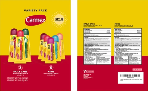 Carmex Variety Pack Daily Care Moisturizing Lip Balm SPF 15 포장