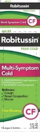 Robitussin Peak Cold Multi-Symptom Cold packaging