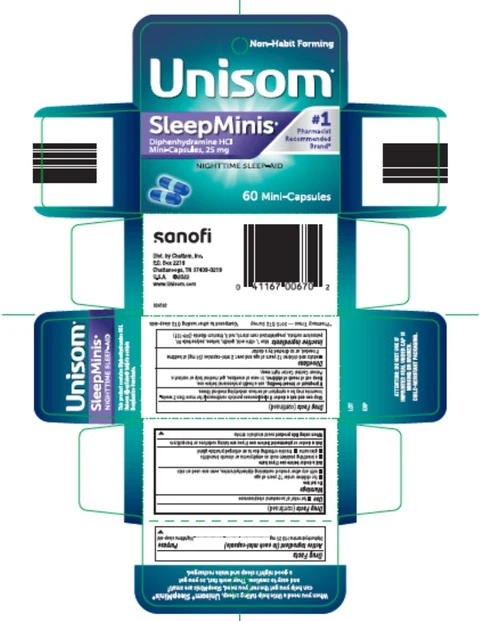 Unisom SleepMinis Nighttime Sleep-Aid 포장