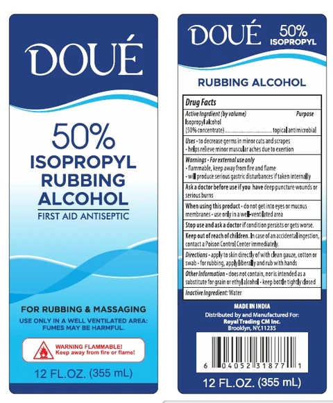 DOUE 50% ISOPROPYL RUBBING ALCOHOL 포장