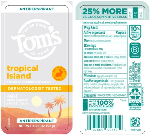 Toms of MaineTropical Island packaging