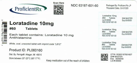 Loratadineantihistamine packaging