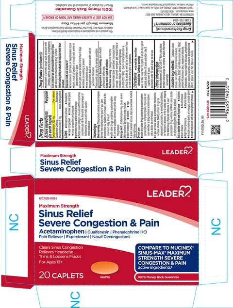 Sinus Relief Severe Congestion and Pain 포장