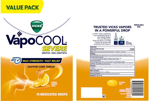 Vicks VapoCOOLSEVERE 포장