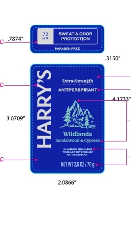 Harrys Extra Strength Antiperspirant Wildlands packaging