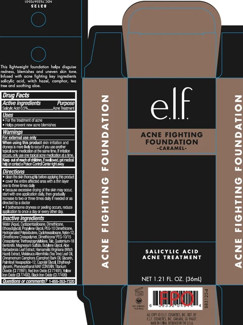 Acne Fighting Foundation Caramel packaging