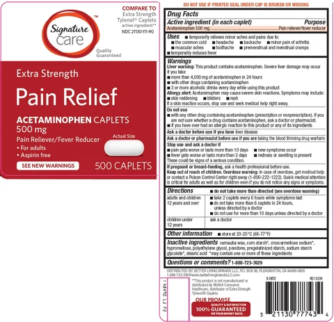 Signature Care Pain Relief 포장